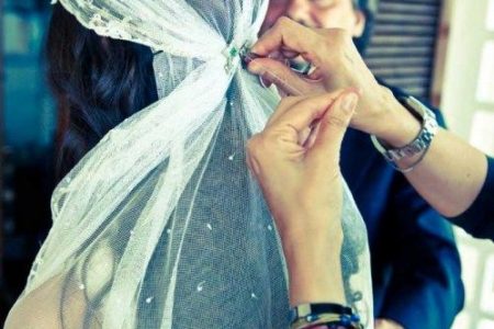 foulard mariage cheveux