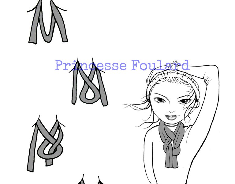 Nœud de foulard croisé