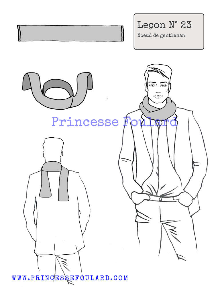 Conseils pour nouer son foulard d'homme pour un vrai look de gentleman - https://www.princessefoulard.com/