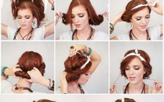 coiffure foulard en couronne cheveux