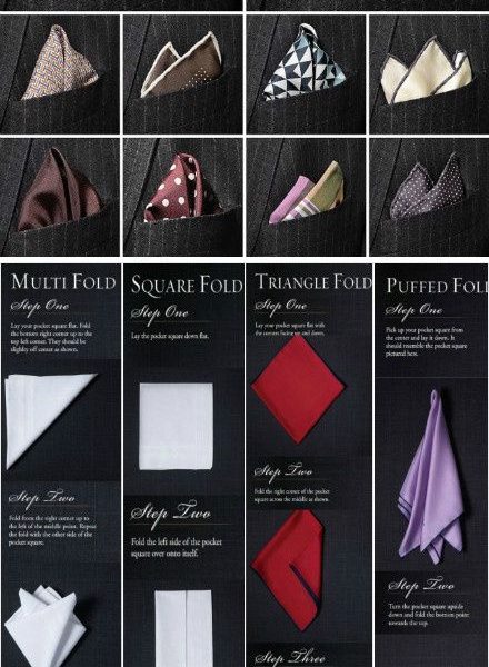 Comment plier un foulard en pochette de costume